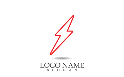 Relámpago relámpago, vector de logotipo de potencia v45