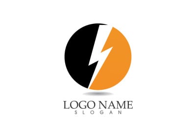 Thunderbolt fulmine design logo vettoriale v11