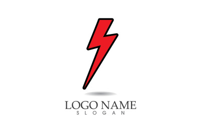 Thunderbolt lightning design logotyp vektor version 2