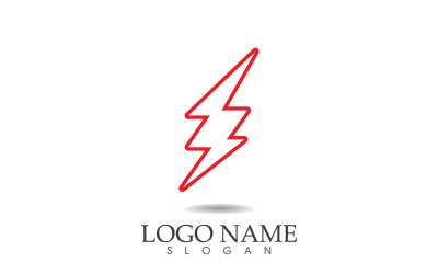 Thunderbolt lightning flash,  power logo vector v39
