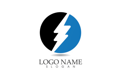 Thunderbolt relámpago diseño logo vector v31