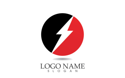 Thunderbolt relámpago diseño logo vector v45