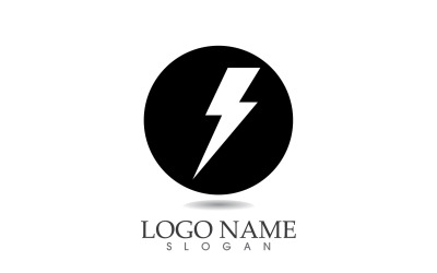 Thunderbolt relámpago diseño logo vector v4