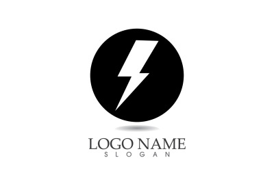 Thunderbolt relámpago diseño logo vector v5