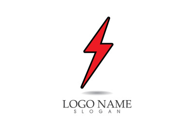 Thunderbolt relámpago diseño logo vector versión 13