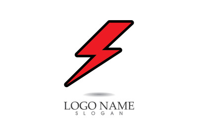 Thunderbolt relámpago diseño logo vector versión 16