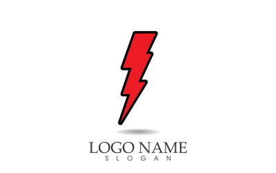 Thunderbolt relámpago diseño logo vector versión 21