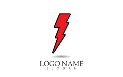 Thunderbolt relámpago diseño logo vector versión 28