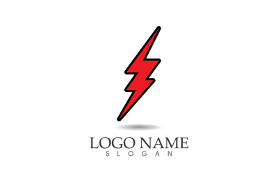 Thunderbolt relámpago diseño logo vector versión 31