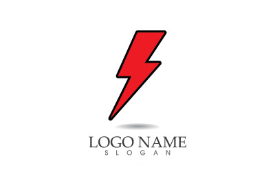 Thunderbolt relámpago diseño logo vector versión 32