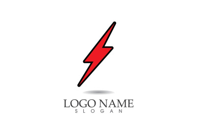 Thunderbolt relámpago diseño logo vector versión 6