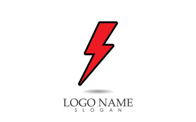 Thunderbolt relámpago diseño logo vector versión 8