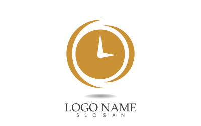 Clock Time business logo vector v2