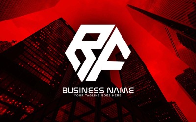 Design del logo della lettera RF poligonale professionale per il tuo business - Identità del marchio