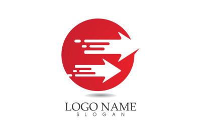 Diseño de logotipo vectorial de velocidad más rápida v1