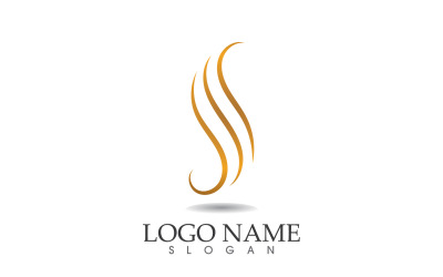 Hair Wave-Logo-Vektor-Design-Element-Design v4