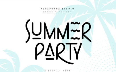 Летняя вечеринка – отображаемый шрифт