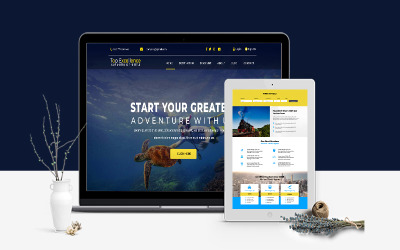 Plantilla web para sitio web de agencias de viajes y excursiones