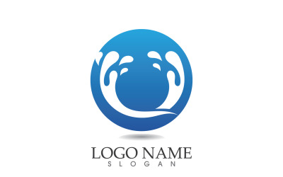 Splash water fresh logo and symbol v1