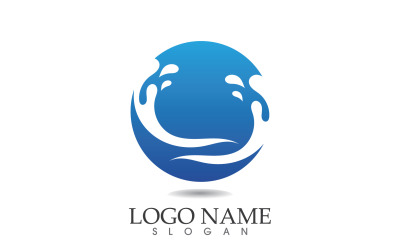 Splash water fresh logo and symbol v2