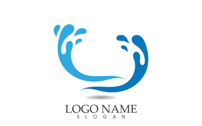 Splash water fresh logo and symbol v3