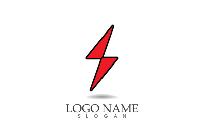 Thunderbolt relámpago diseño logo vector versión 36