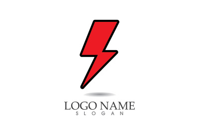 Thunderbolt relámpago diseño logo vector versión 40