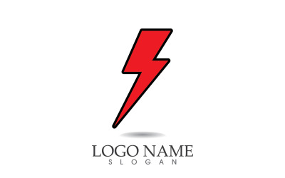 Thunderbolt relámpago diseño logo vector versión 41