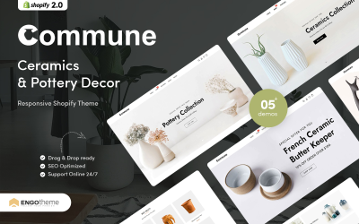 Commune - Keramiek en aardewerk Decor Shopify-thema
