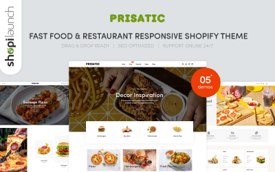 Prisatic – адаптивна тема Shopify для швидкого харчування та ресторанів