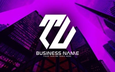 Professional Polygonal TU Letter Logo Design For Your Business - Brand Identity