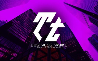 Professionell polygonal TT-bokstavslogodesign för ditt företag - varumärkesidentitet