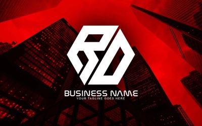Professionelles Logo-Design mit polygonalem RO-Buchstabe für Ihr Unternehmen - Markenidentität