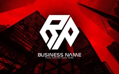 Professionelles polygonales RP-Buchstaben-Logo-Design für Ihr Unternehmen - Markenidentität