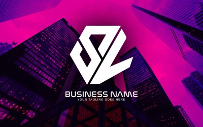 Professionelles polygonales SV-Buchstaben-Logo-Design für Ihr Unternehmen - Markenidentität
