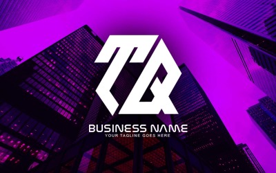 Professionelles polygonales TQ-Buchstaben-Logo-Design für Ihr Unternehmen - Markenidentität