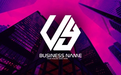 Conception professionnelle de logo de lettre UY polygonale pour votre entreprise - Identité de marque
