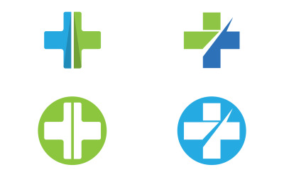 Cruz médica Hospital logo vector símbolo diseño v17