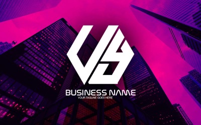 Design del logo della lettera UY poligonale professionale per il tuo business - Identità del marchio