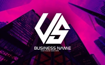 Design professionale del logo della lettera US poligonale per il tuo business - Identità del marchio