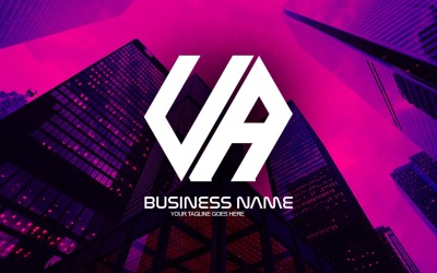 Diseño de logotipo de letra UA poligonal profesional para su negocio: identidad de marca
