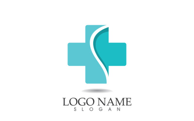 Lékařský kříž Nemocniční logo vektorový symbol design v5