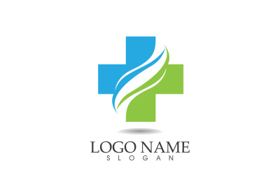 Tıbbi çapraz Hastane logo vektör simge tasarımı v4
