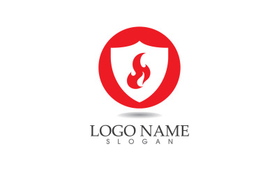 Fuego asado y diseño vectorial de símbolos v19