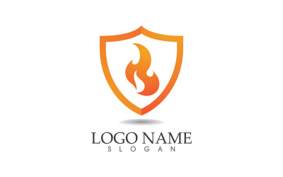 Fuego asado y diseño vectorial de símbolos v4
