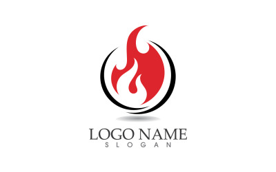 Fuego asado y diseño vectorial de símbolos v7