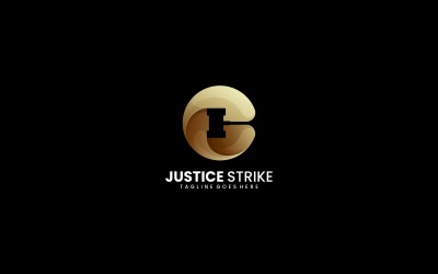 Justice Strike Gradient Logotypstil