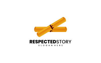 Logotipo de degradado de historia respetada