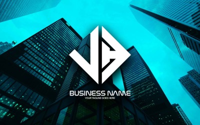 Création de logo de lettre VH polygonale professionnelle pour votre entreprise - Identité de marque