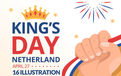 16 Happy Kings Niederlande Day Illustration